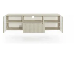 Best Móvel TV suspenso com 2 portas e 1 gaveta de caxemira 150x45 cm Bege
