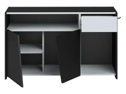 Móvel De Tv* Móvel TV TexGen /Cinza 2 Portas, 1 Gaveta 113x67x40 cm Preto