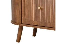 Hauss Spole Móvel TV vintage 180x38x47 cm em madeira escura com 4 portas^ Móvel De Tv