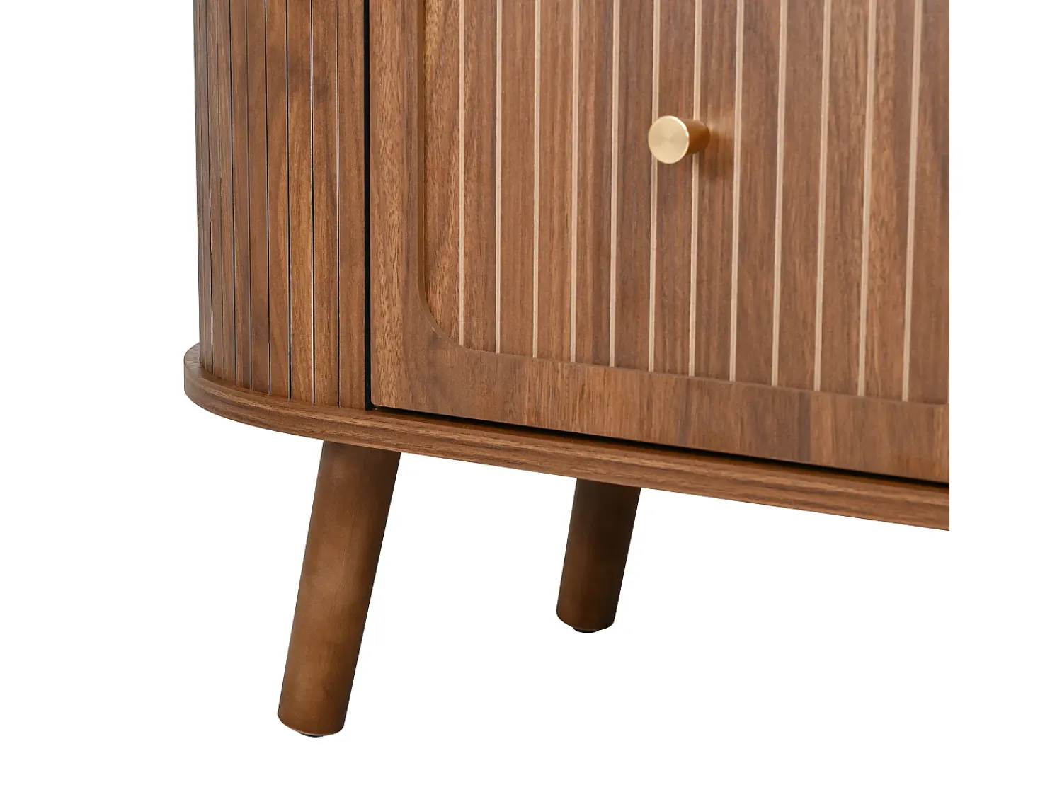 Hauss Spole Móvel TV vintage 180x38x47 cm em madeira escura com 4 portas^ Móvel De Tv