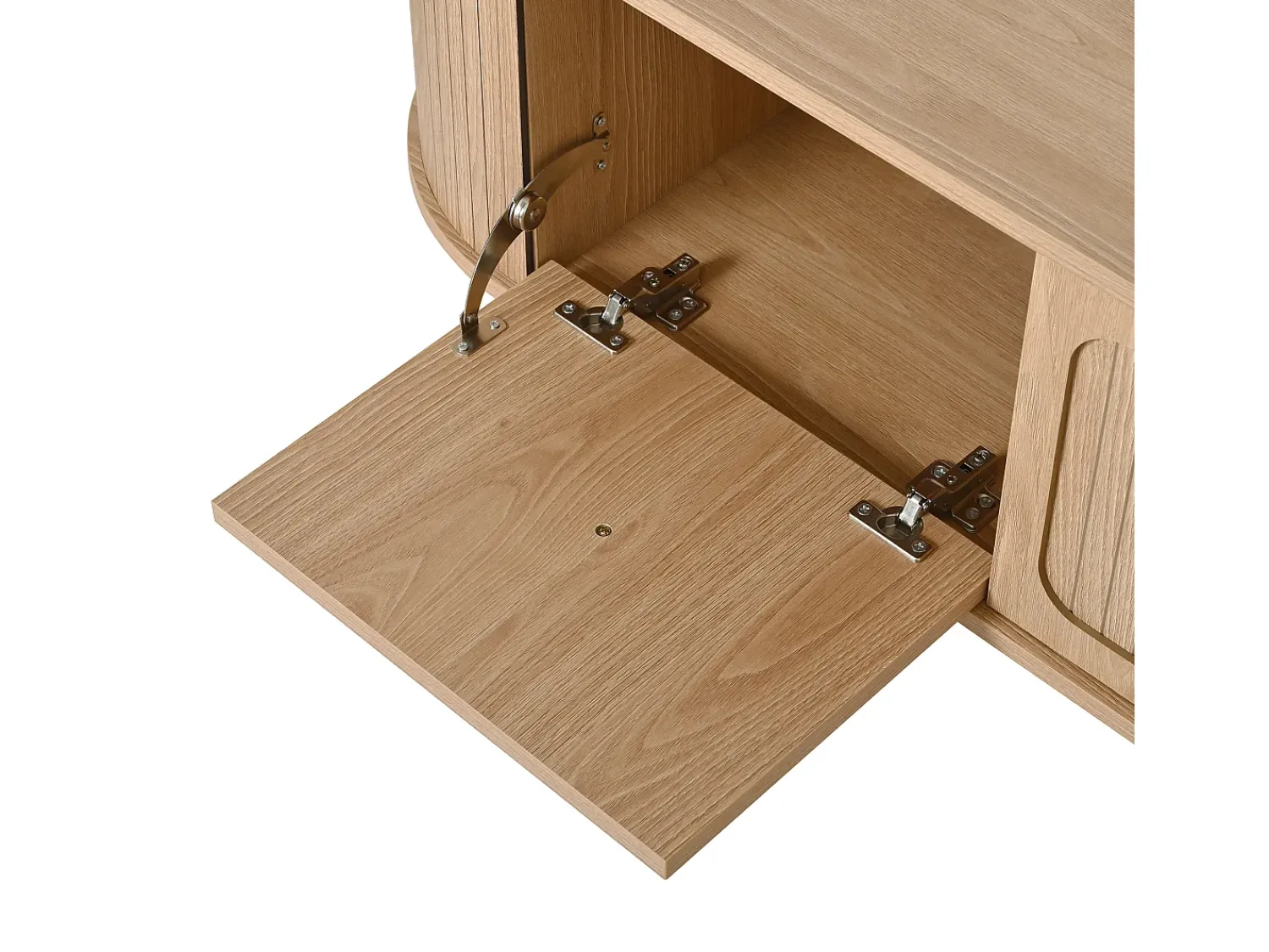 Online Hauss Spole Móvel TV vintage 180x38x47 cm em madeira clara com 4 portas Natural claro