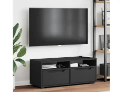 Móvel De Tv|vidaxl Móvel TV VISNES derivados de madeira 100x40x38 cm Preto