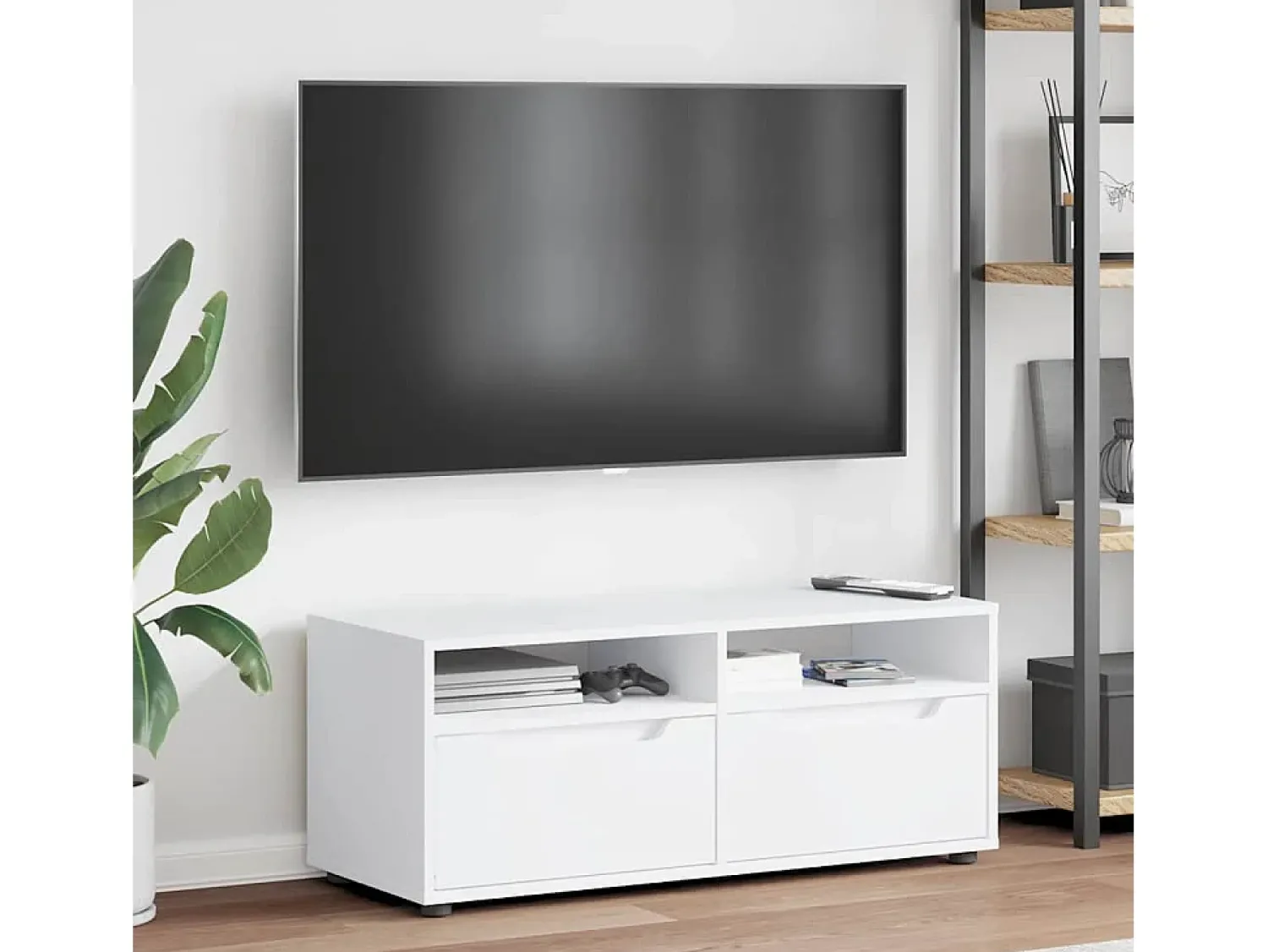 vidaxl Móvel TV VISNES derivados de madeira 100x40x38 cm^ Móvel De Tv