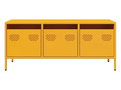Móvel De Tv|vidaxl Móvel TV 101,5x39x43,5 cm aço laminado a frio mostarda Amarelo