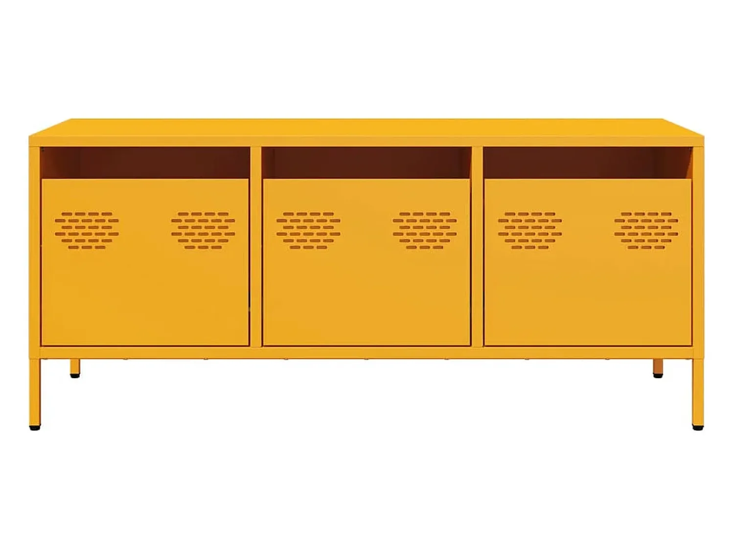 Móvel De Tv|vidaxl Móvel TV 101,5x39x43,5 cm aço laminado a frio mostarda Amarelo