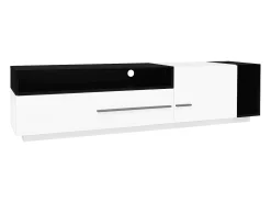Móvel De Tv*Hauss Spole Móvel TV 170x38x42,3 cm com gaveta, porta e prateleira aberta, + preto Branco