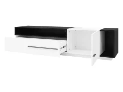 Móvel De Tv*Hauss Spole Móvel TV 170x38x42,3 cm com gaveta, porta e prateleira aberta, + preto Branco