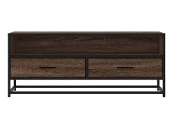 vidaxl Móvel TV 100x34,5x40 cm deriv. madeira/metal carvalho^ Móvel De Tv