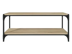 Discount Móvel TV 100x33x41 cm derivados madeira/aço cor carvalho sonoma PT247150 Castanho