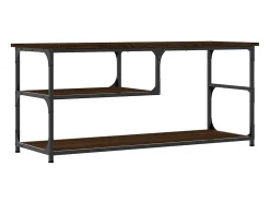 Móvel TV 103x38x46,5 cm derivados madeira/aço carvalho PT743275 Castanho
