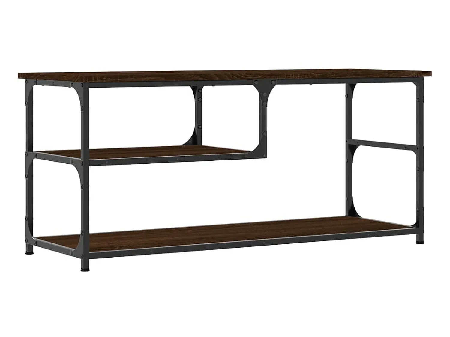 Móvel TV 103x38x46,5 cm derivados madeira/aço carvalho PT743275 Castanho