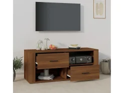 Sale Móvel TV 100x35x40 cm madeira processada cor carvalho PT977933 Castanho