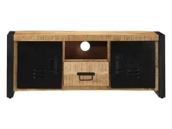 vidaxl Móvel TV 100x30x40 cm Manga de madeira áspera maciça^ Móvel De Tv