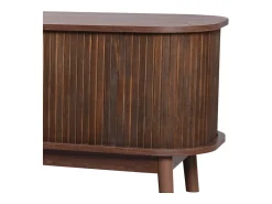 Móvel De Tv| Móvel TV 170x39,5x46cm - Móvel TV em madeira com portas e gavetas em verga em estilo campestre para arrumação - Castanho