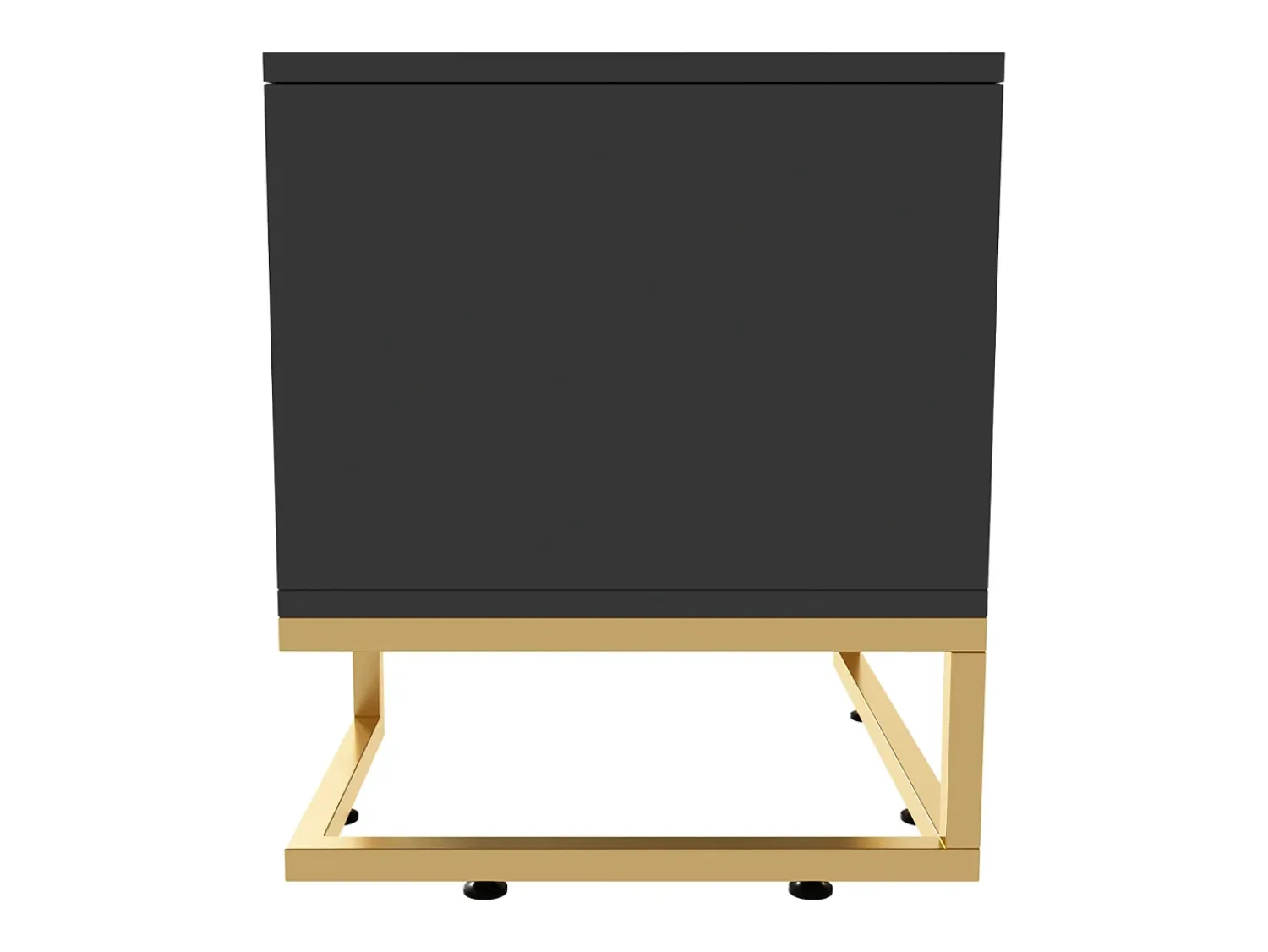 Móvel TV 170x40x45,5cm, com 4 portas estruturadas, puxadores e pés dourados, em aglomerado de partículas,^ Móvel De Tv