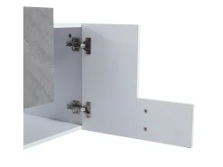 Móvel De Tv|Hauss Spole Móvel TV 180x40x46,5cm com 4 portas e 1 prateleira de vidro, LED incluído, branco e cinza Cinzento