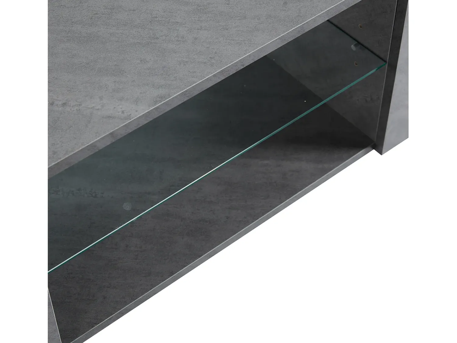 Móvel De Tv|Hauss Spole Móvel TV 180x40x46,5cm com 4 portas e 1 prateleira de vidro, LED incluído, branco e cinza Cinzento