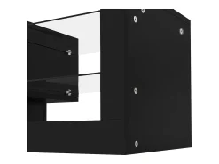 Hauss Spole Móvel TV 181x38x38cm com 2 portas e 4 prateleiras de vidro, LED incluído,^ Móvel De Tv