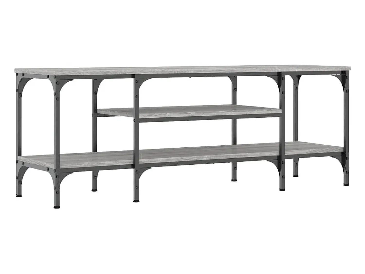 Móvel De Tv* Móvel TV 121x35x45cm derivados de madeira/ferro sonoma PT988599 Cinzento