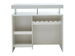 Vente-unique Móvel/bar FABIO - MDF lacado , luzes LED, 2 nichos^ Móvel De Bar