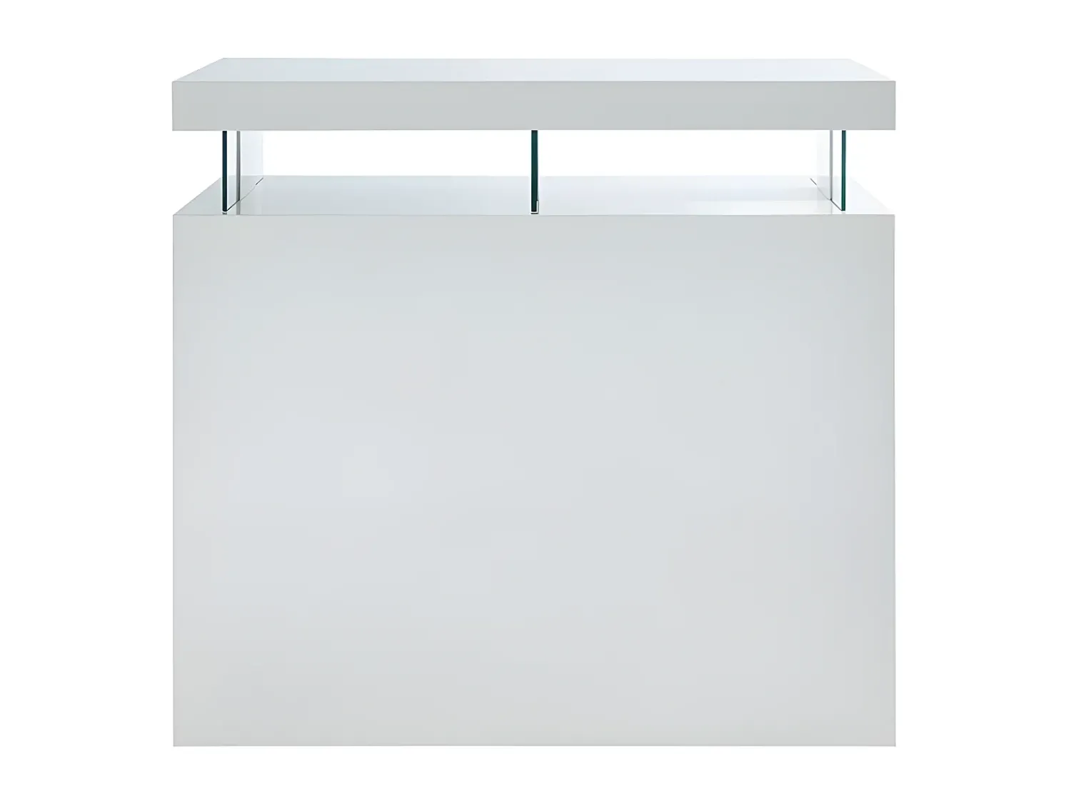 Vente-unique Móvel/bar FABIO - MDF lacado , luzes LED, 2 nichos^ Móvel De Bar