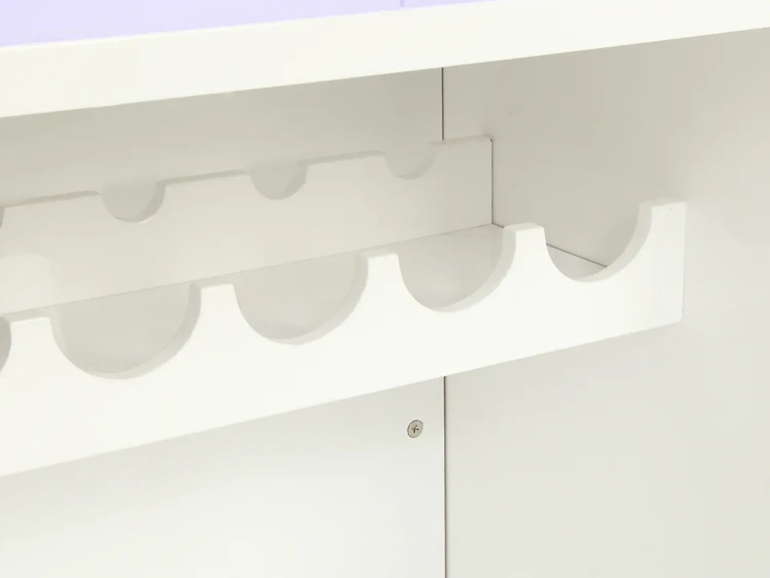 Vente-unique Móvel/bar FABIO - MDF lacado , luzes LED, 2 nichos^ Móvel De Bar