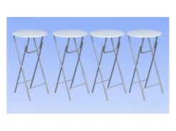 Banco| Móvels de bar 4 pcs com tampo MDF PT321854 Branco