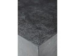 Mesa De Centro* Nanay - Mesa de centro (80 x 80 x 28h) em Pedra Fóssil Preta Preto