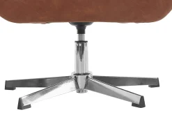 Poltrona|Loft24 Naomi | Cadeira de Acento em PU Cognac Castanho