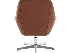 Poltrona|Loft24 Naomi | Cadeira de Acento em PU Cognac Castanho