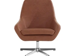 Poltrona|Loft24 Naomi | Cadeira de Acento em PU Cognac Castanho