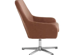 Poltrona|Loft24 Naomi | Cadeira de Acento em PU Cognac Castanho