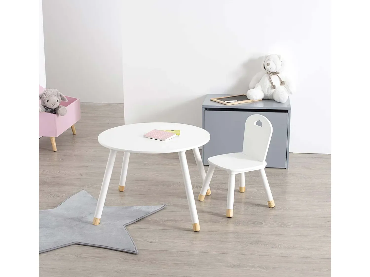 Clearance Atmosphera Nordic Kids tabela 43x60øcm Branco