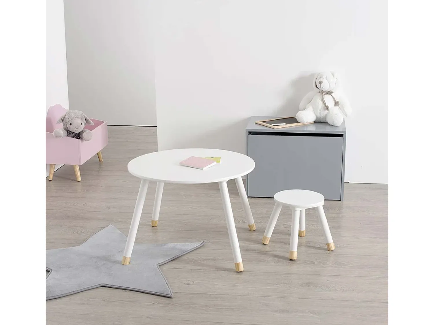 Clearance Atmosphera Nordic Kids tabela 43x60øcm Branco
