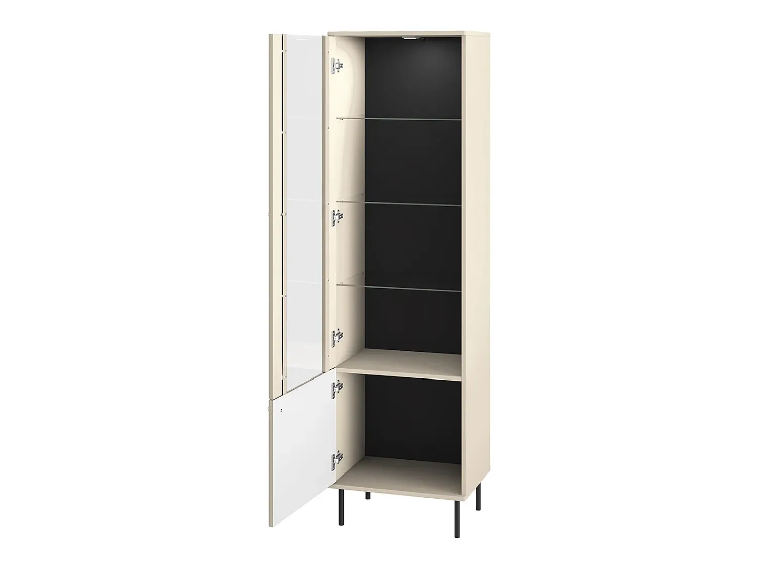 Petits-Meubles Nova Cashmere Vitrina LED de 2 portas^ Vitrina