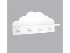 Hot Atmosphera Nube suporte de 4 cabides 12x48x22cm Branco