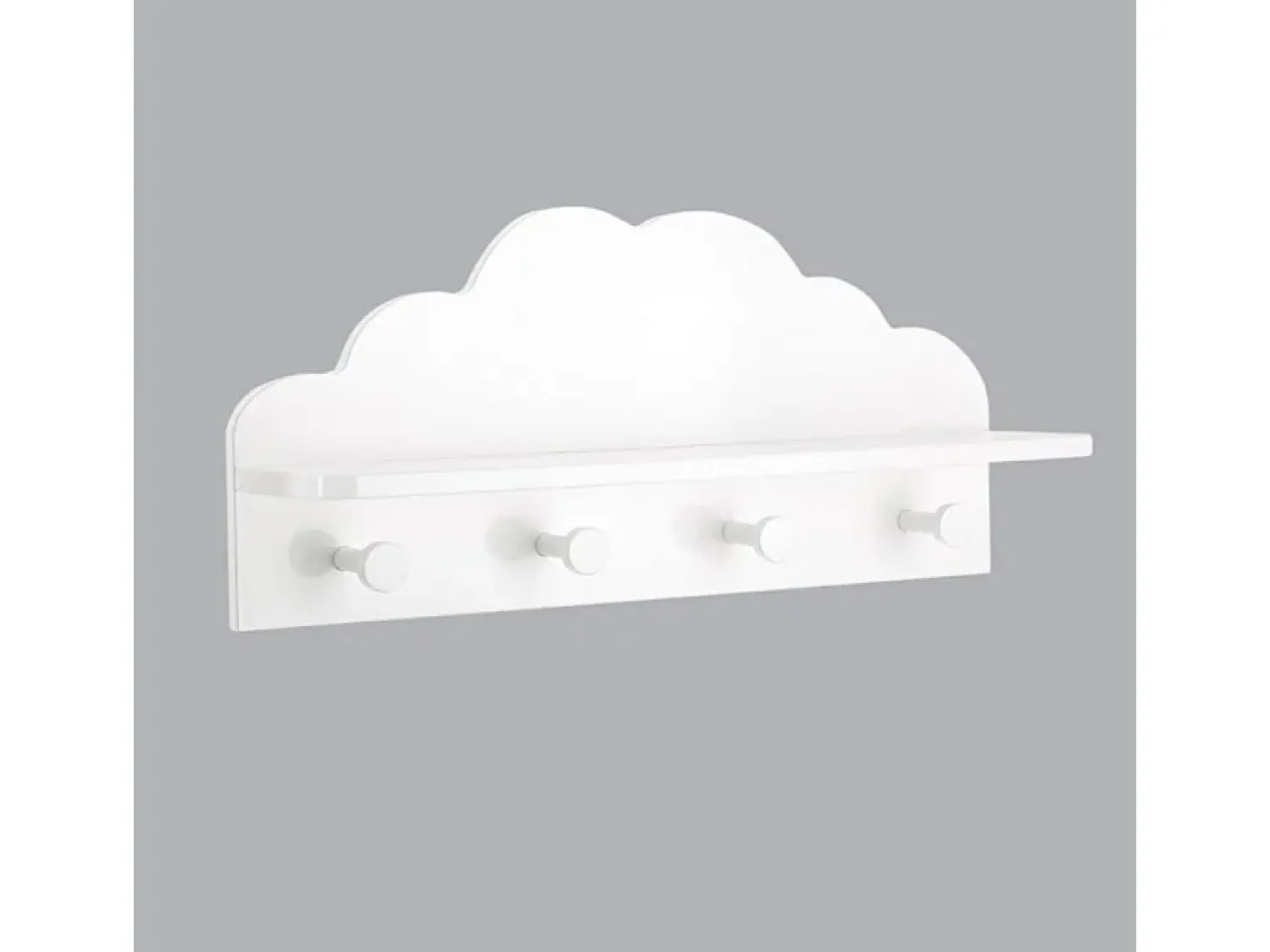 Hot Atmosphera Nube suporte de 4 cabides 12x48x22cm Branco