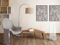 Outlet Níveis - Lareiras a bioetanol em aço cromado Cinzento