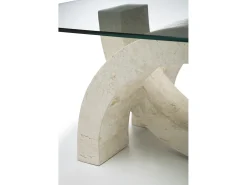 Mesa De Centro* Olimpia - Mesa de centro (120 x 70 - Transparente) em vidro temperado Bege