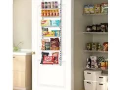 Best Organizador de Despensa SucceBuy, com Prateleiras Suspensas de 6 Níveis, para Cozinha, Despensa, Sala de Estar Branco