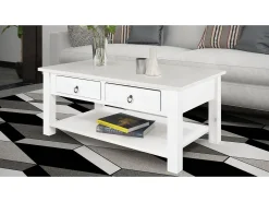 Mesa De Centro|Loft24 Ortiz | Mesa de centro 120 cm em Nature / Preto Branco