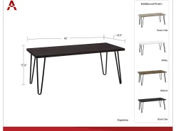 Dorel Home Owen | Mesa de Centro Retangular em Carvalho^ Mesa De Centro