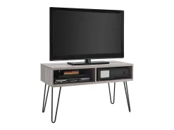 New Dorel Home Owen | Suporte para televisão Retro em carvalho desgastado Cinzento