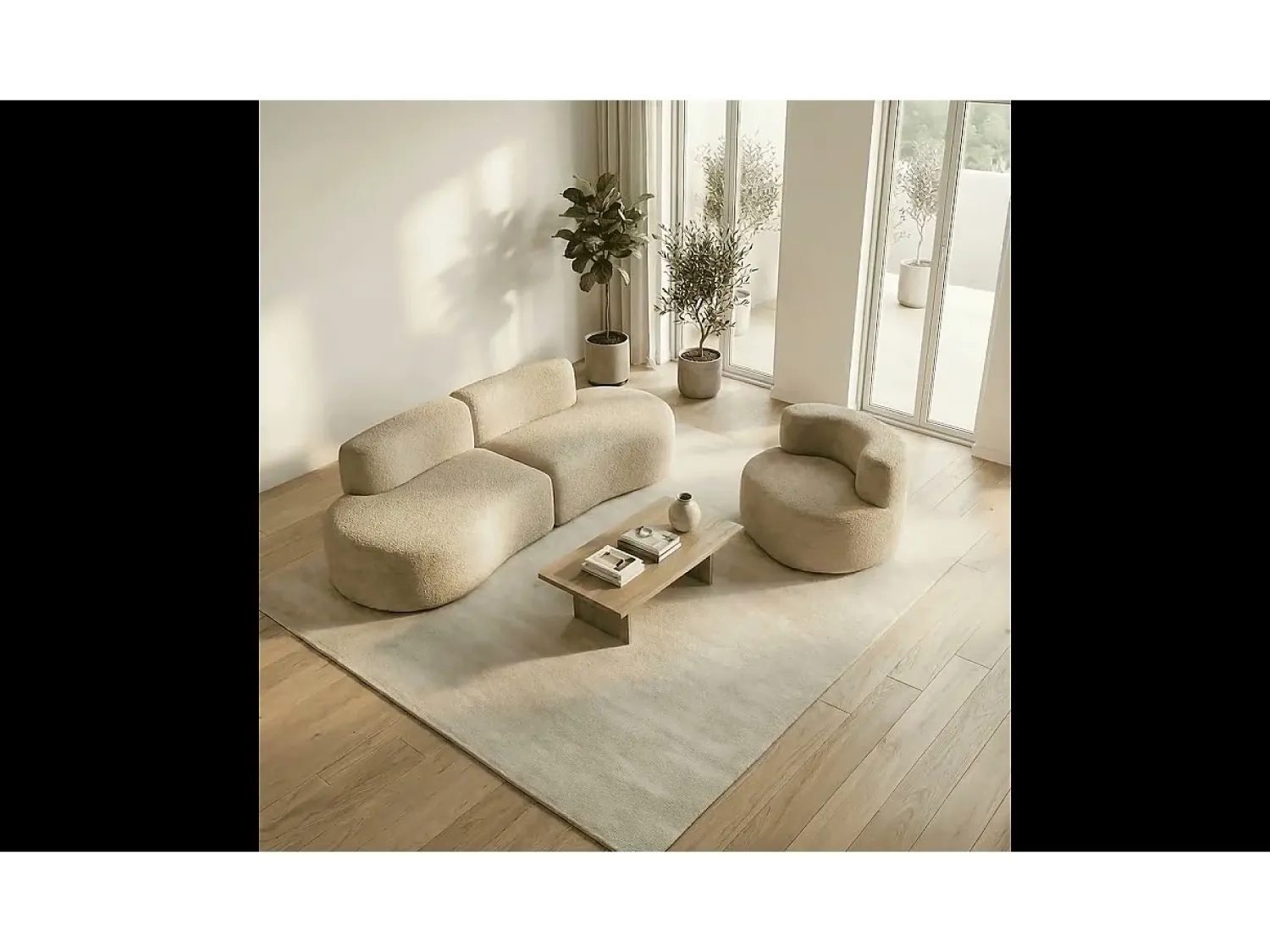Sofá* Pack Lounge sofá e poltrona - areia Bege