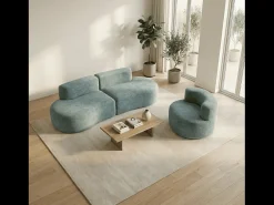 Pack Lounge sofá e poltrona - sálvia Verde claro