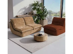 Online Pack Nuvia Living 3 lugares - areia e chocolate Bege