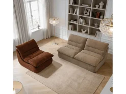 Online Pack Nuvia Living 3 lugares - areia e chocolate Bege