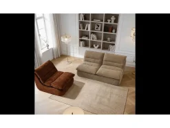 Online Pack Nuvia Living 3 lugares - areia e chocolate Bege