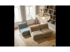 Sofá* Pack Nuvia Living 3 lugares - areia e sálvia Bege