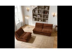 Pack Nuvia Living 3 lugares - chocolate e chocolate^ Sofá
